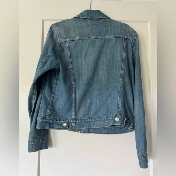 Levi's Light Blue Denim Jacket with Pins Size L - Picture 4 of 8